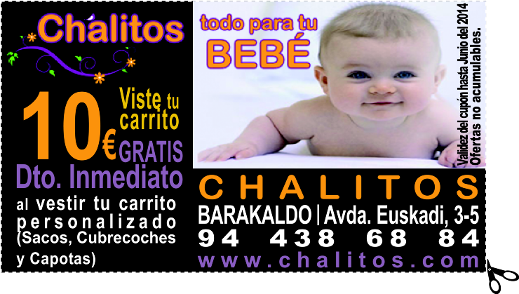 10€ GRATIS al vestir tu carrito (Sacos, Cubrecoches y Capotas) en CHALITOS BARAKALDO