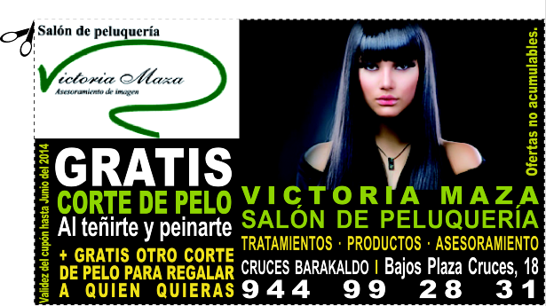 GRATIS* 2 CORTES DE PELO en SALÓN DE PELUQUERÍA VICTORIA MAZA en BARAKALDO
