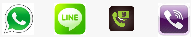whatsapp, line, yuilop y Viber